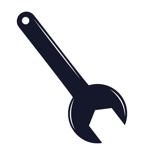 Black Wrench Design White — Stock vektor