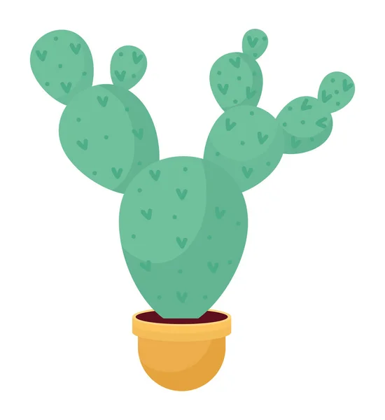 Cactus Pot White — Image vectorielle