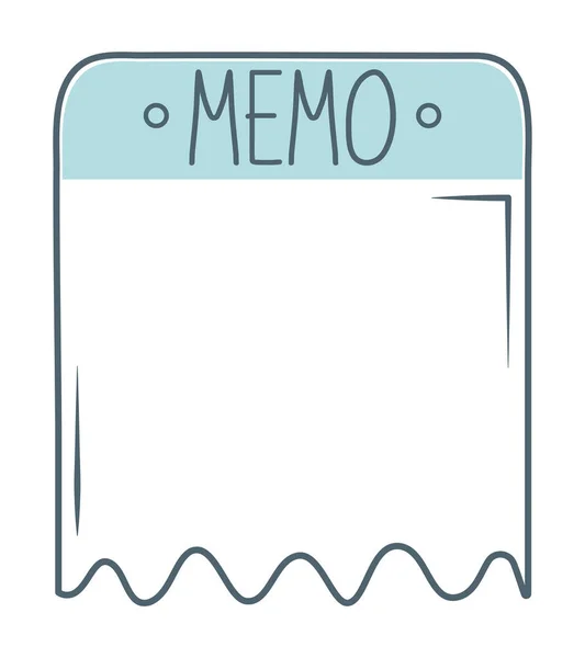 Blue Memo Design White — Image vectorielle