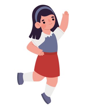 school girl design over white