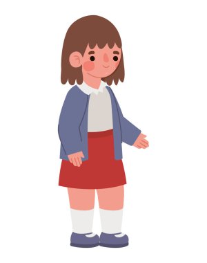 beautiful schoolgirl design over white