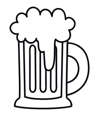 foamy beer design over white