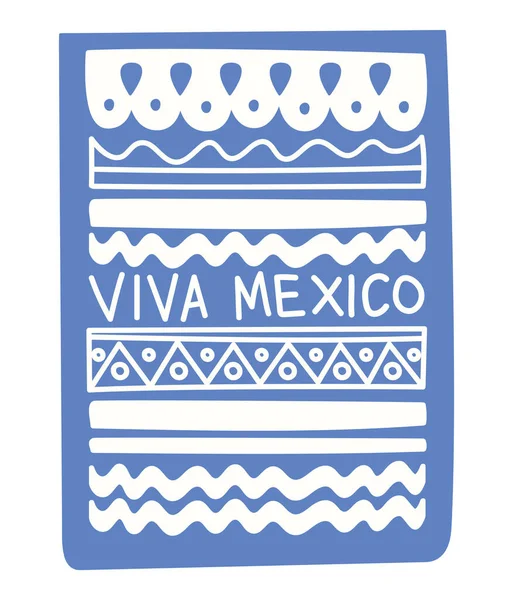 Blue Mexican Garland White — стоковый вектор