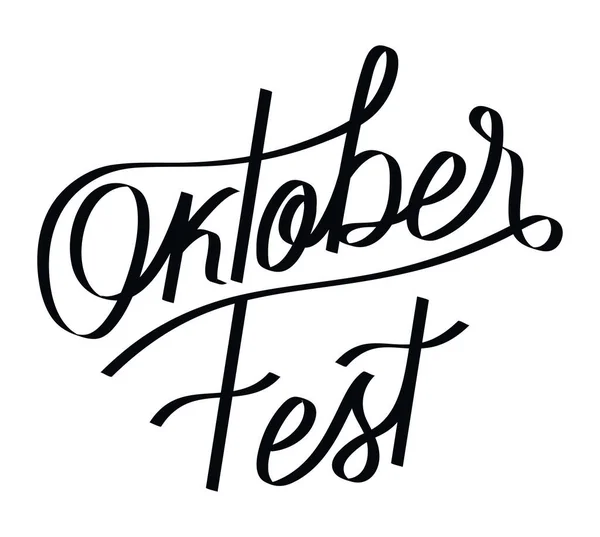 Oktoberfest Phrase Design White — Archivo Imágenes Vectoriales