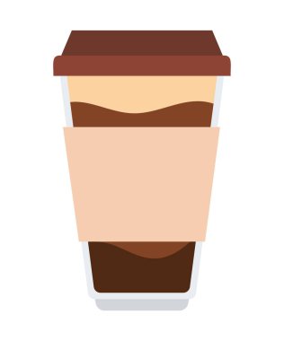 carton coffee glass over white