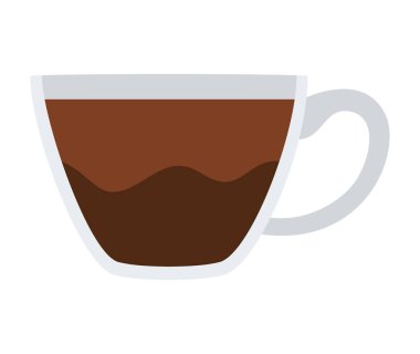 transparent coffee mug over white