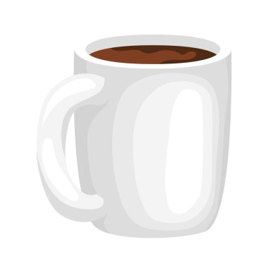 big coffee cup over white