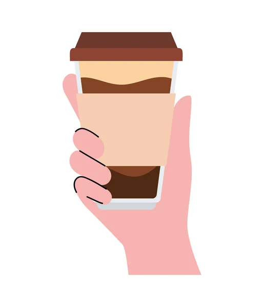 Hand Holding Coffee White — Stockový vektor