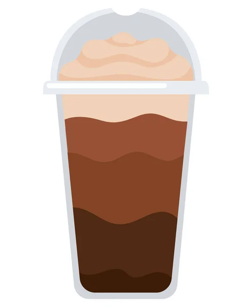 Ice Coffee Illustration White — Stockvektor