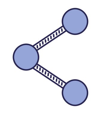 purple share icon over white