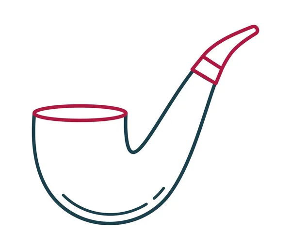 Smoking Pipe Icon White — Image vectorielle