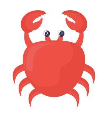 Beyaz yerine sevimli yengeç tasarımı