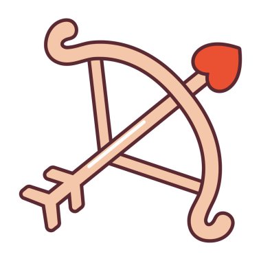 cupid bow design over white