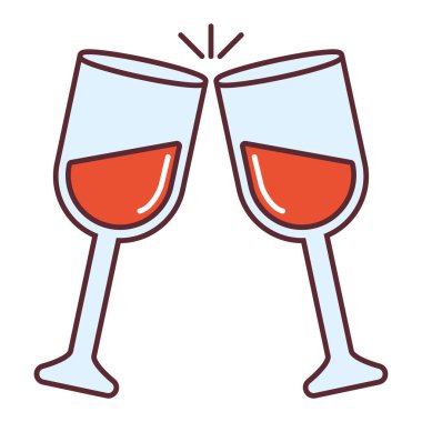 wine glasses design over white