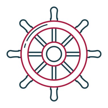 rudder icon design over white