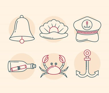 poster of nautical items set