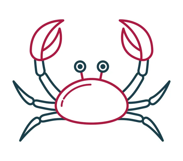 Crab Icon Design White — ストックベクタ