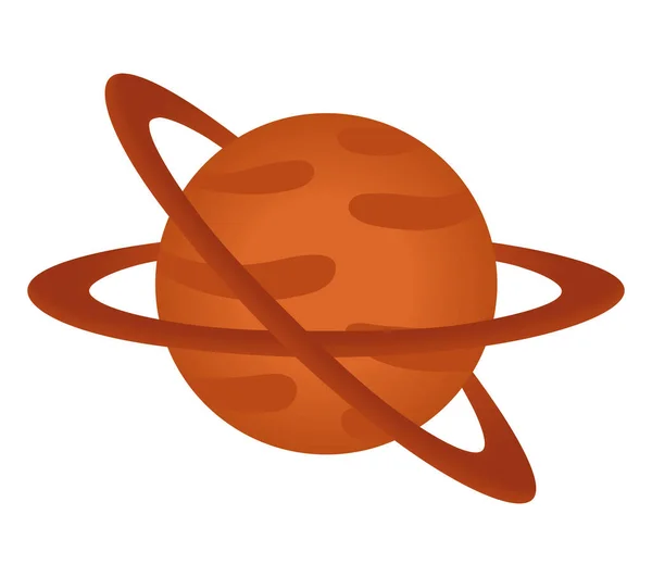 Ornage Saturn Design Two Rings — Stockvektor