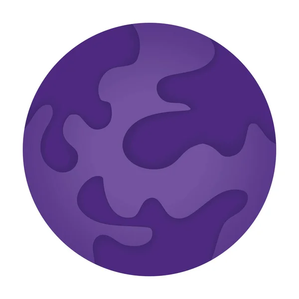 白に紫色の惑星のイラスト — ストックベクタ