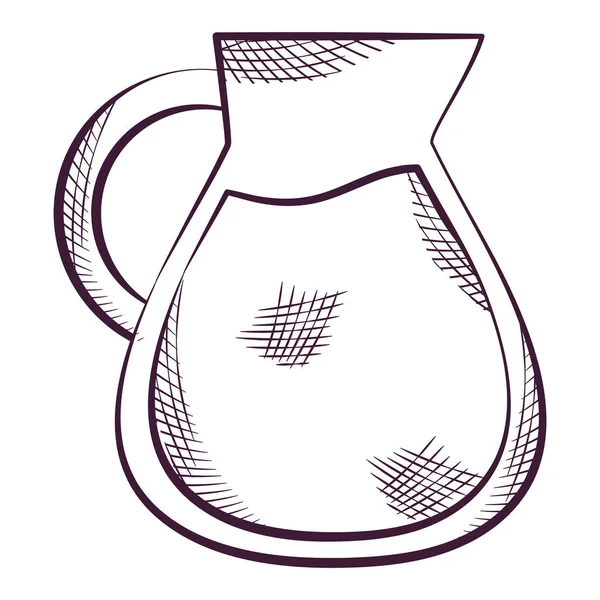 Long Milk Jar White — Stock Vector