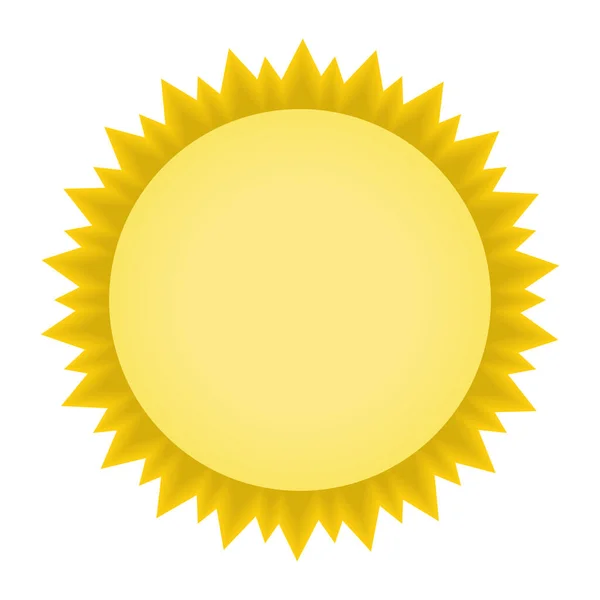 Большое Яркое Солнце Над Белым — стоковый вектор