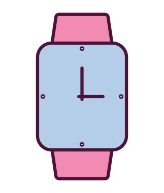 wrist clock design over white
