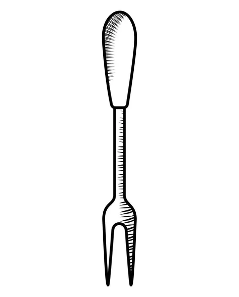 Fork Icon Design White — Stockový vektor