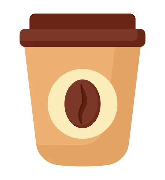 Carton Coffee Cup White — Stok Vektör