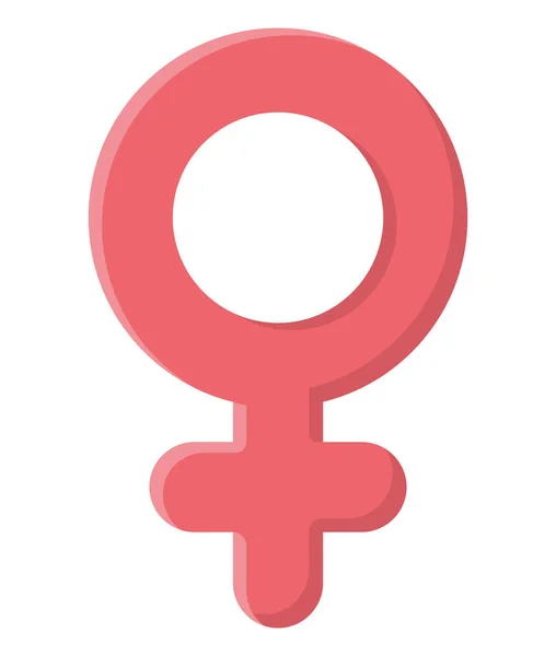 Ροζ Σύμβολο Venus Πάνω Από Λευκό — Διανυσματικό Αρχείο