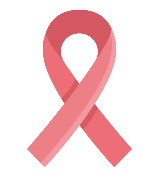 Breast Cancer Ribbon Design White — Stockvector