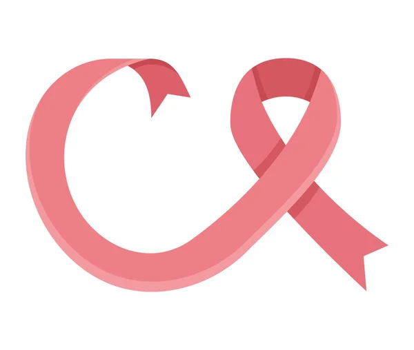 Colored Breast Cancer Ribbon White — Stockvector