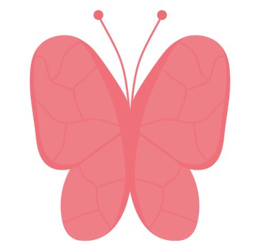 Beyaz yerine pembe kelebek tasarımı