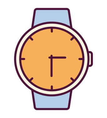 wrist clock illustration over white