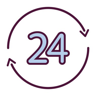 24 hour timer clock over white