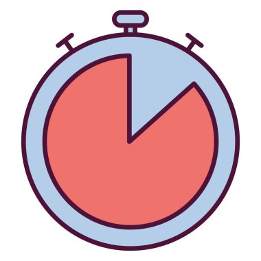 red chronometer design over white