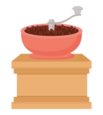 coffee grinder design over white