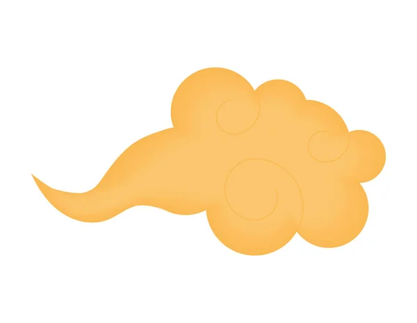 Yellow Cloud Design White — Stockvector