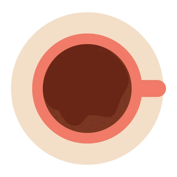 Kaffe Utsikt Över Vit — Stock vektor