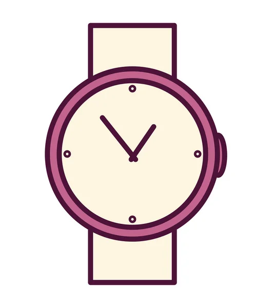 Wrist Timer Clock White — Vetor de Stock