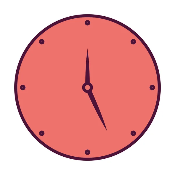 Червоний Годинник Дизайн Над Білим — стоковий вектор