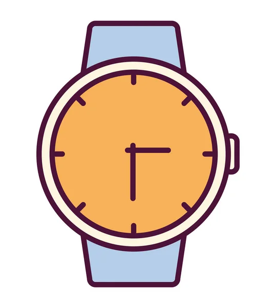 Wrist Clock Illustration White — Stockvektor