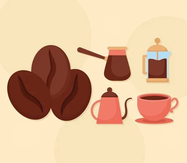 Set Coffee Methods Items — ストックベクタ