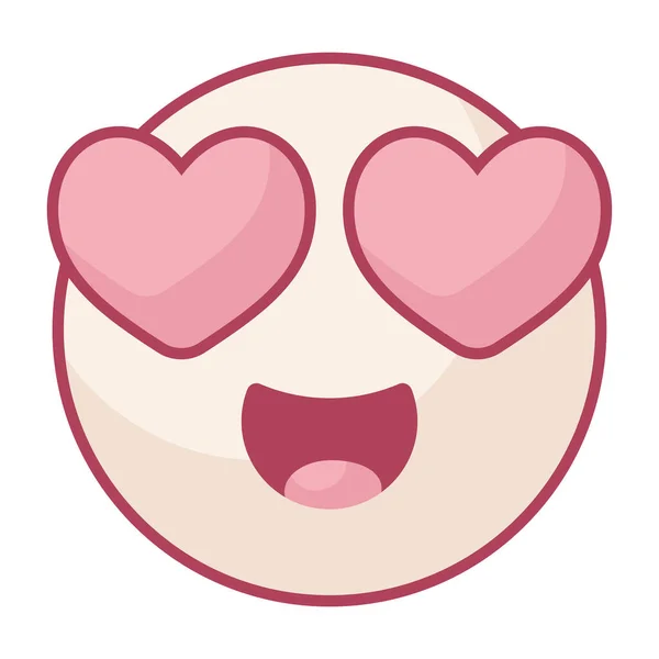 Emoji Love White — Image vectorielle