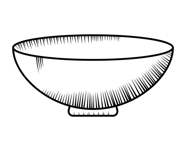 Bowl Icon Design White —  Vetores de Stock