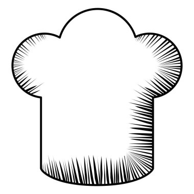 chef hat icon over white