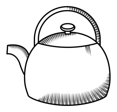 teapot icon design over white