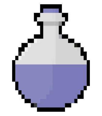 beyaz üzerine pixelated iksir tasarımı