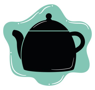 colored teapot design over white