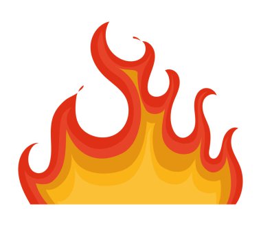 colored flame image over white