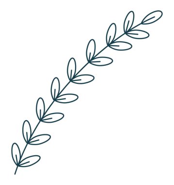 nature branch illustration over white